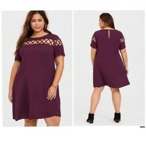 Purple Torrid cutout dress